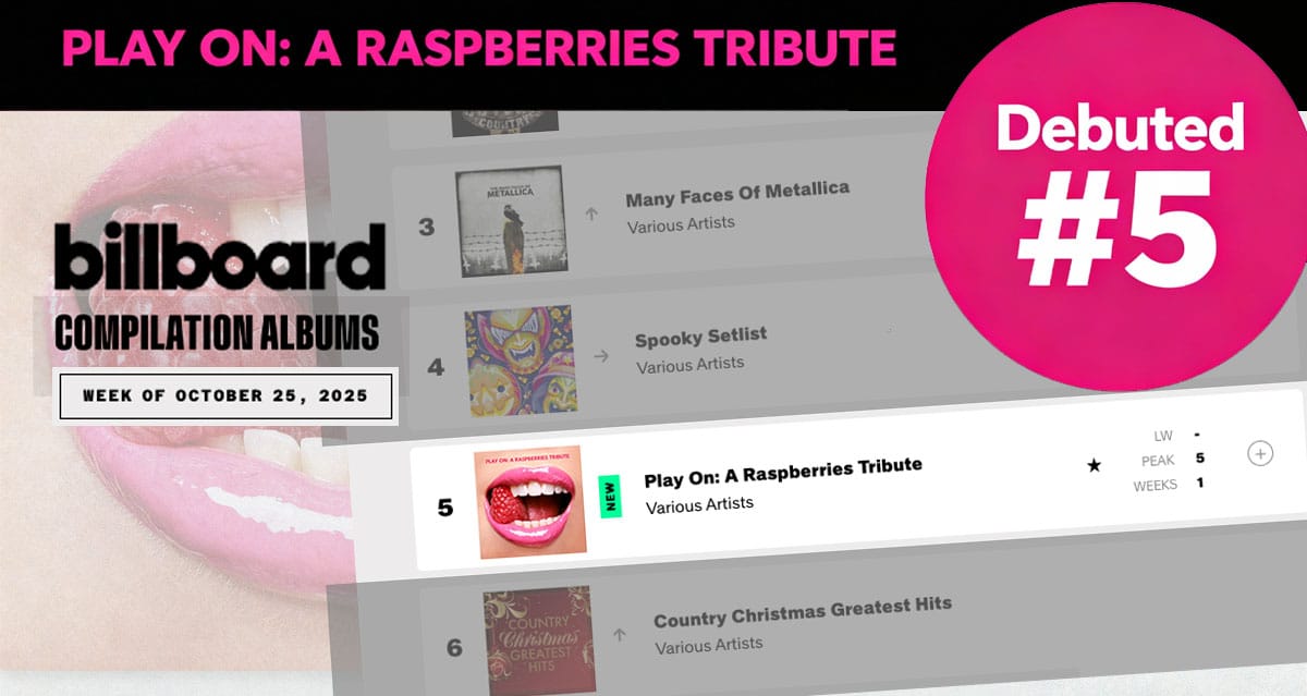 Play On: A Raspberries Tribute debuts at No. 5 on Billboard’s Compilation Albums chart